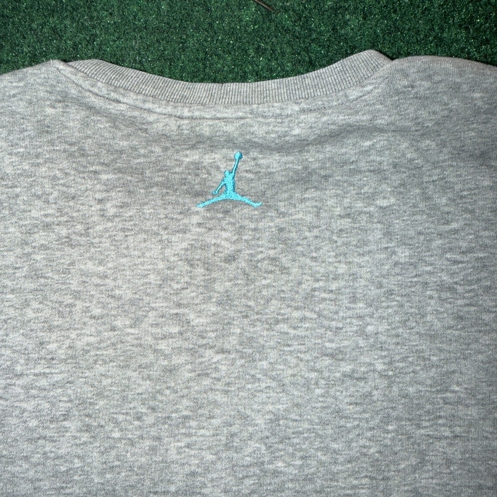 Vintage Nike Sweatshirt Mens L Grey Jordan Spike Lee Jumpman Best on Earth Mars - Picture 6 of 6